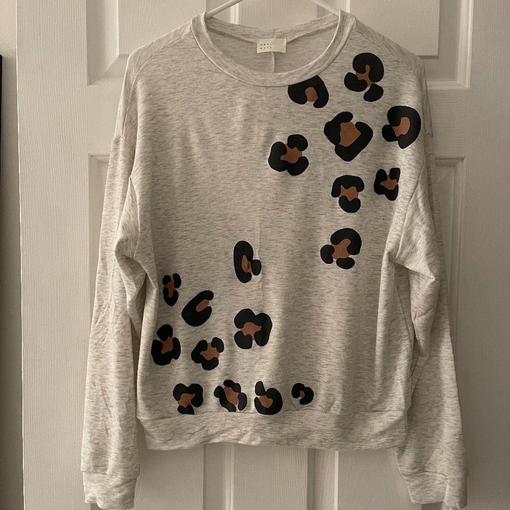Leopard thin sweatshirt